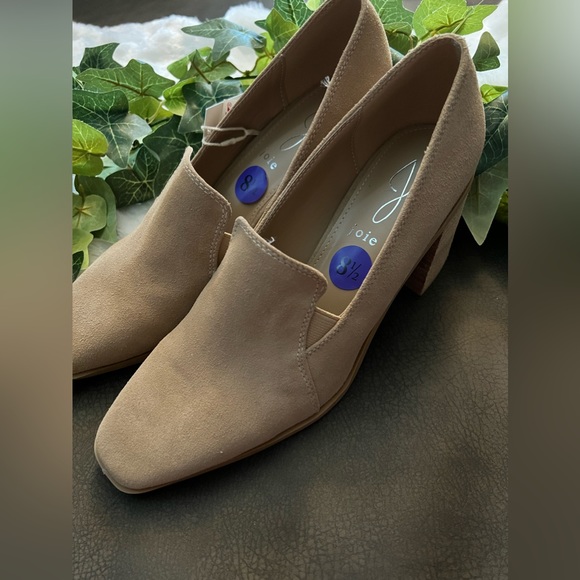 Joie Taupe Stacked Heel 8.5 NWT - Picture 4 of 4